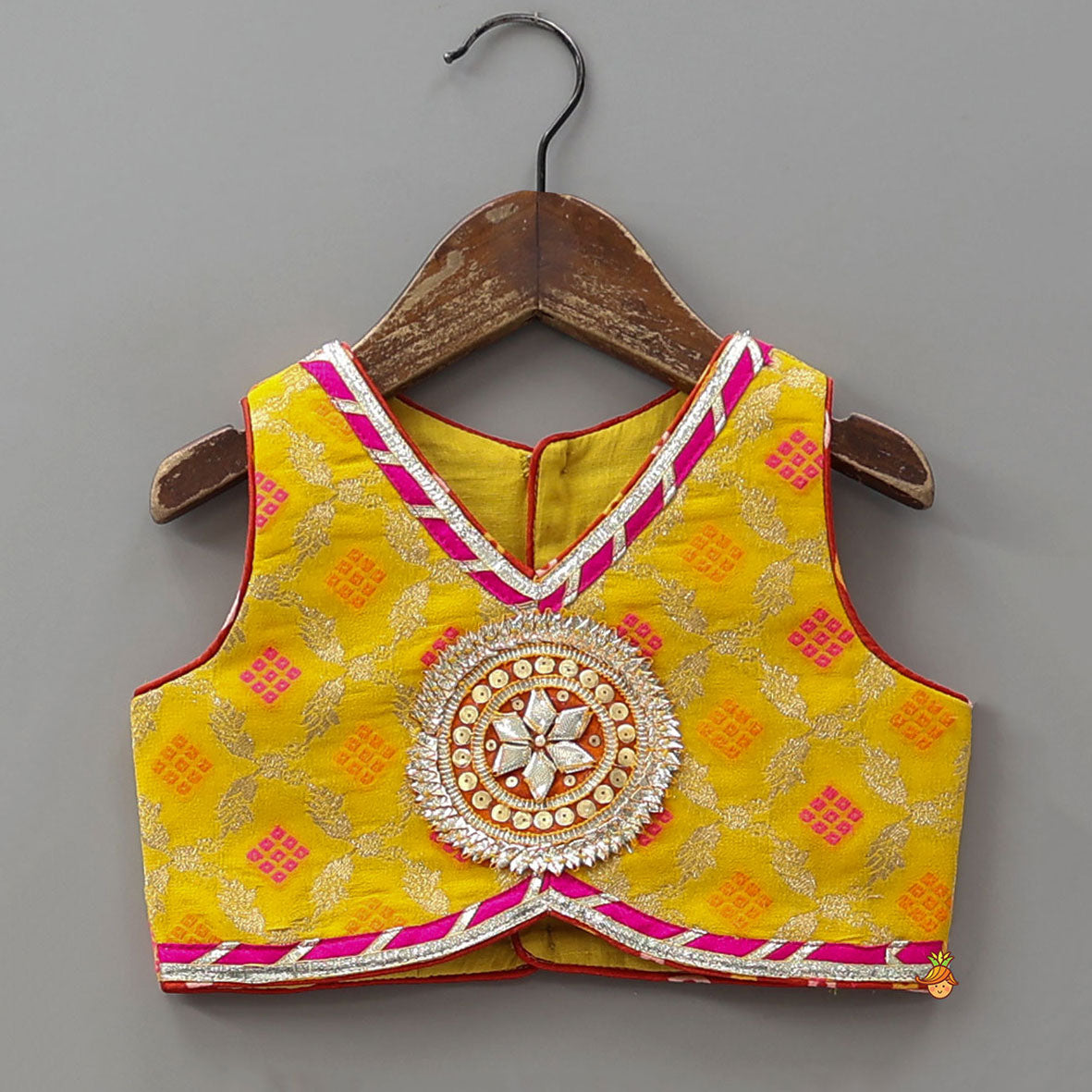 Stunning Crop Top And Tassel Detailed Bandhani Printed Sheen Lehenga With Dupatta