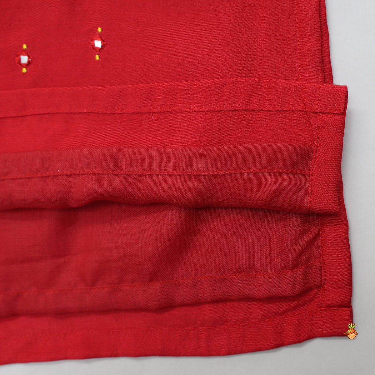 Faux Mirror Hand Embroidered Festive Kurta And Pyjama