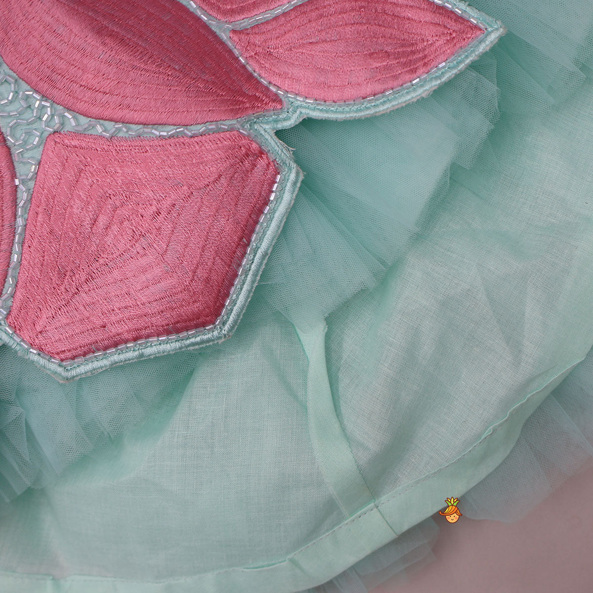 Glamorous Embroidered Crop Top With Cutwork Lehenga