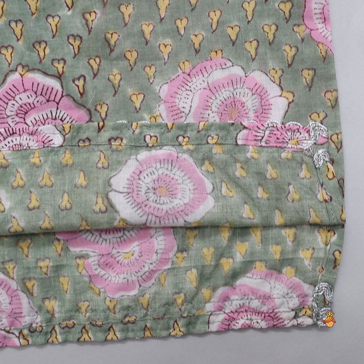 Hand Block Printed Kurti And Salwar With Matching Dupatta