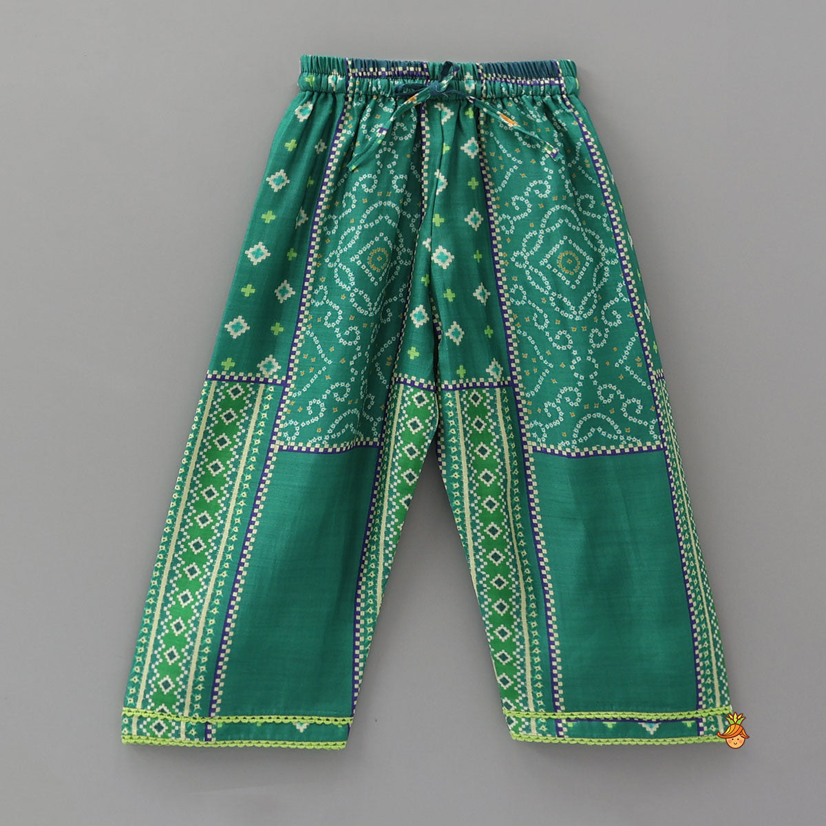 Faux Mirror Hand Embroidered Kurti And Pant