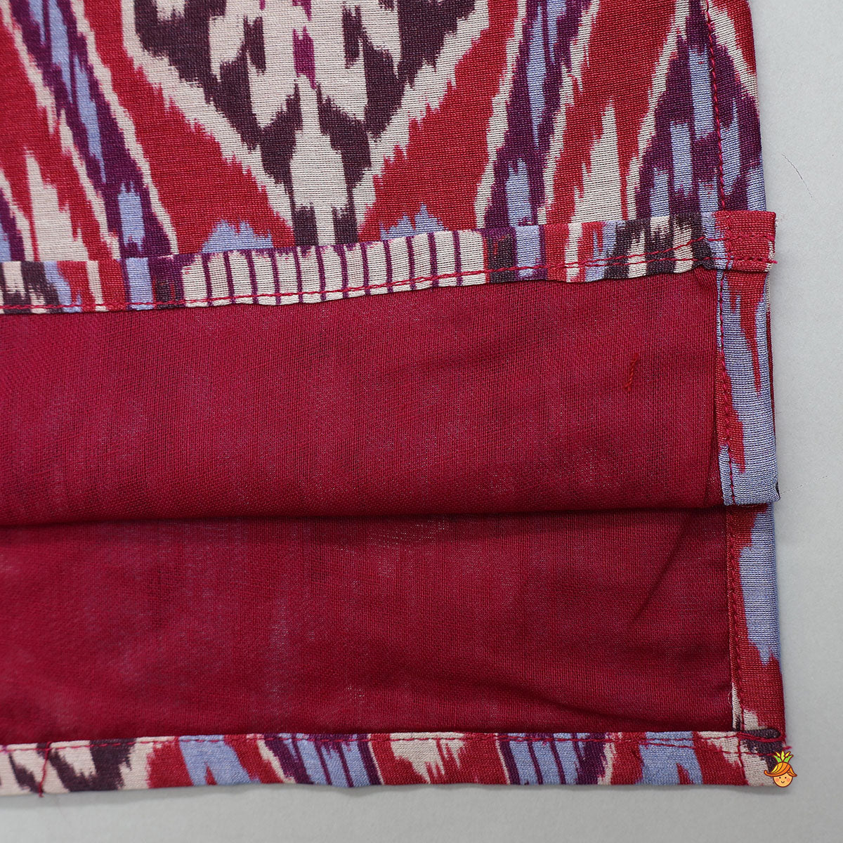 Faux Mirror Work Kurta And Contrasting Pyjama