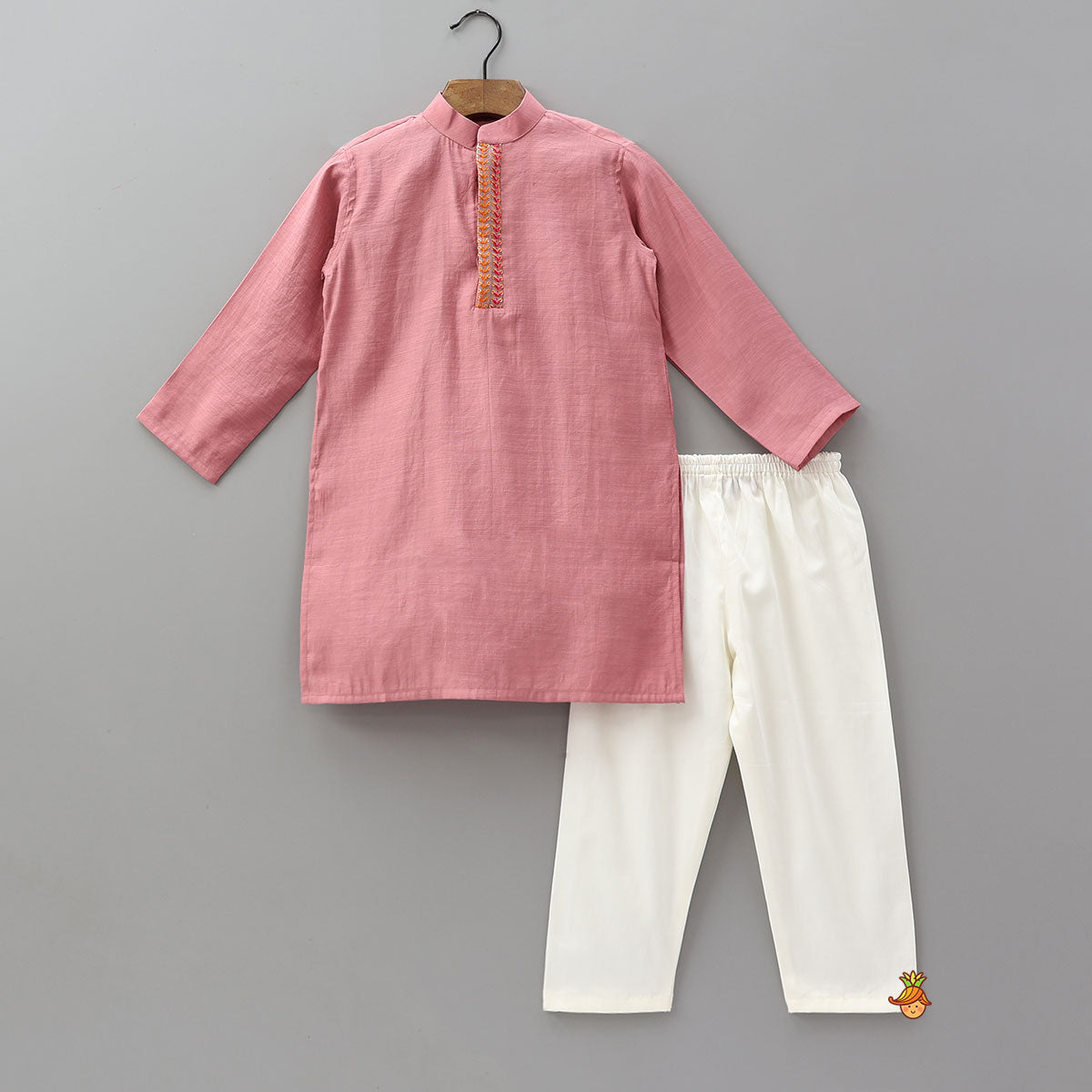 Front Placket Kurta With Heavy Embroidered Jacket And Pyjama