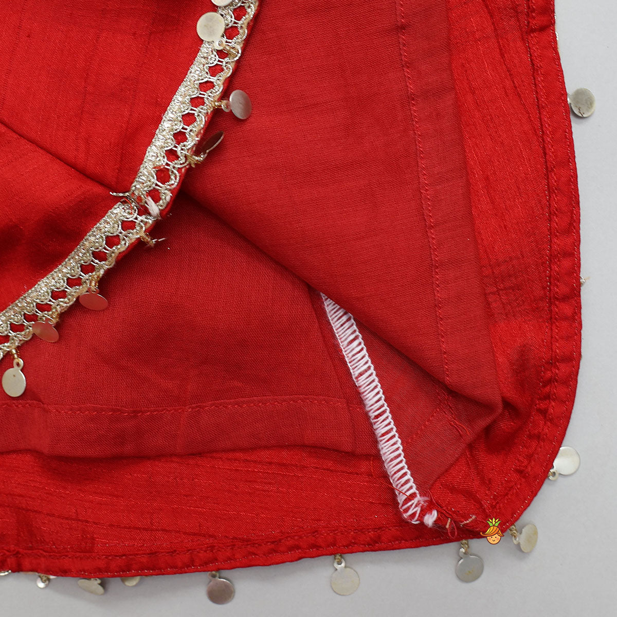 Beautifully Embroidered Neckline Kurti And Salwar