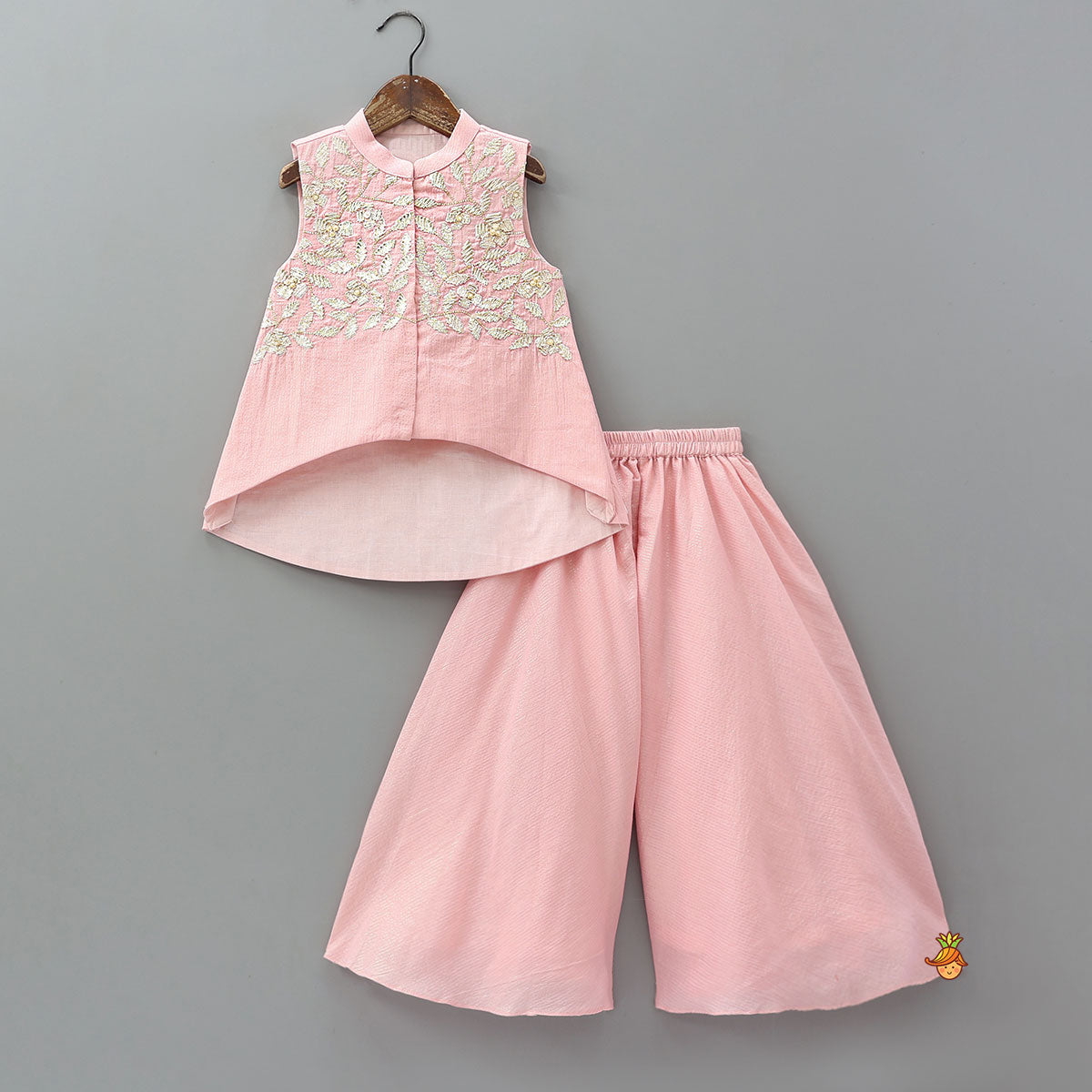 Charming High Low Kurti And Coordinated Palazzo