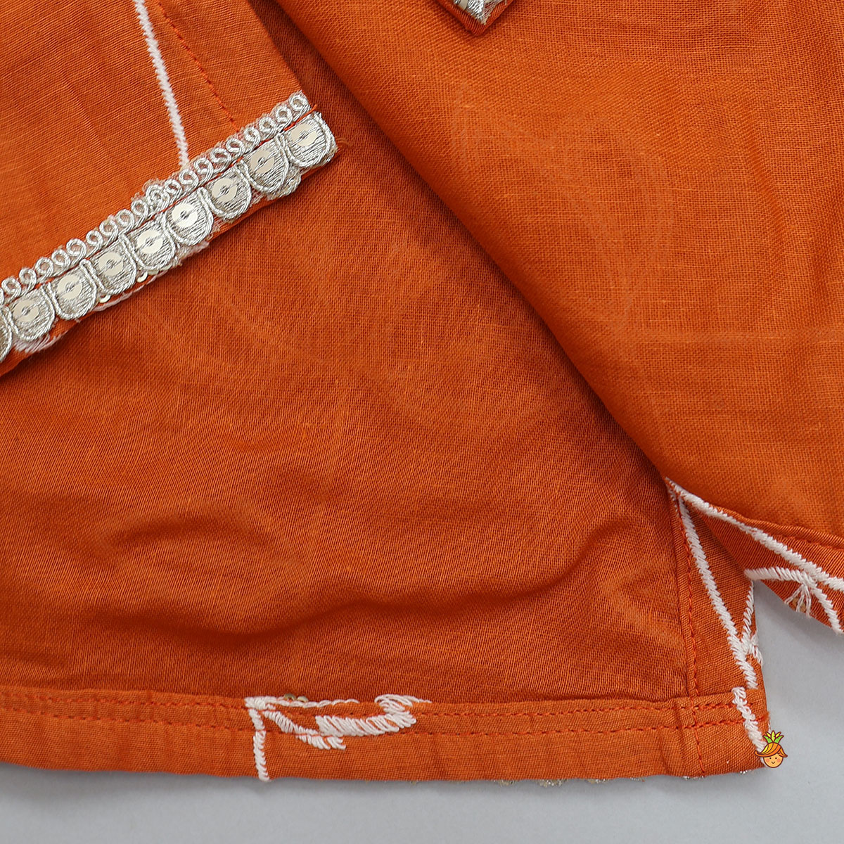 Beautiful Lotus Embroidered Kurti With Sharara