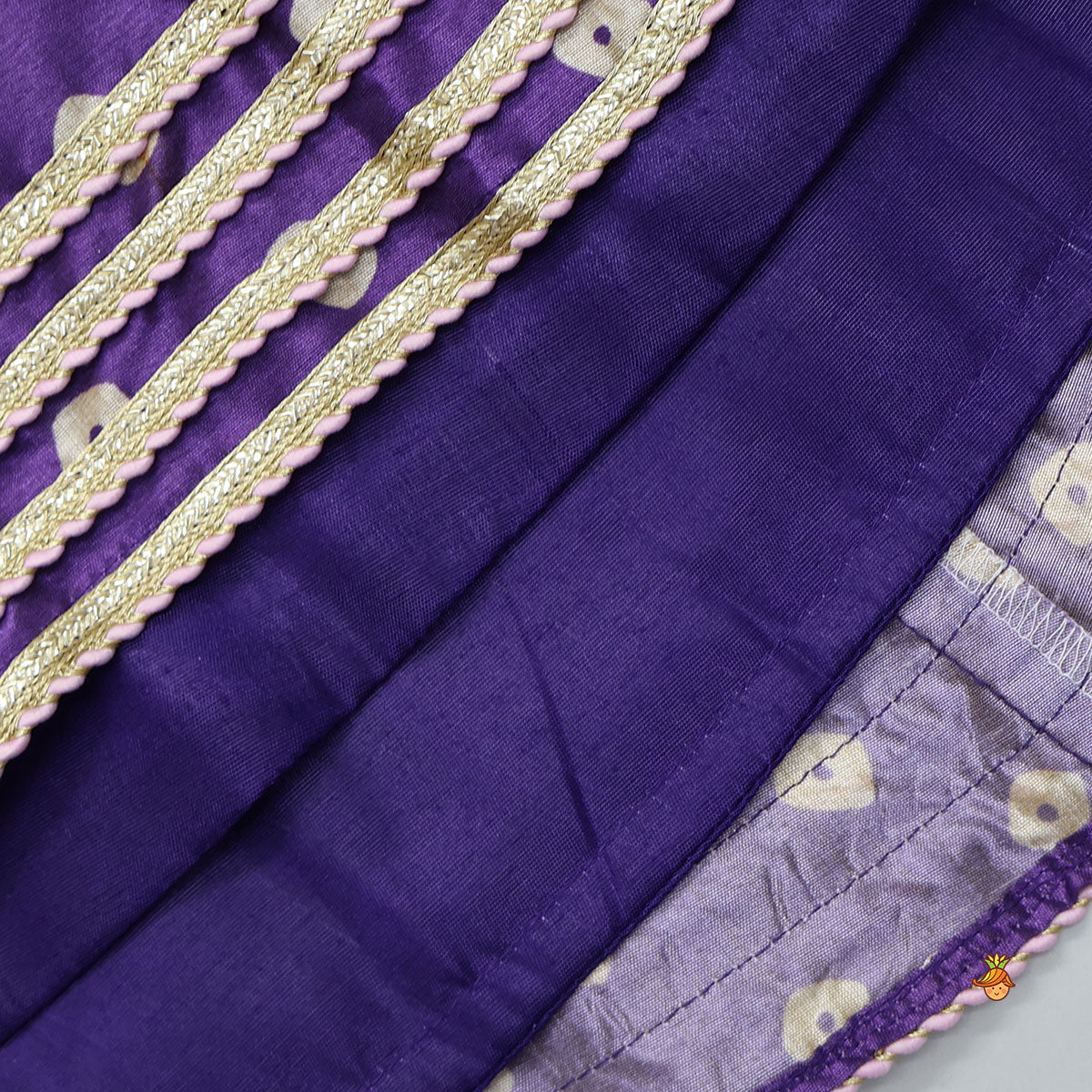 Festive Fringe Tassel Crop Top And Lehenga With Matching Hair Band