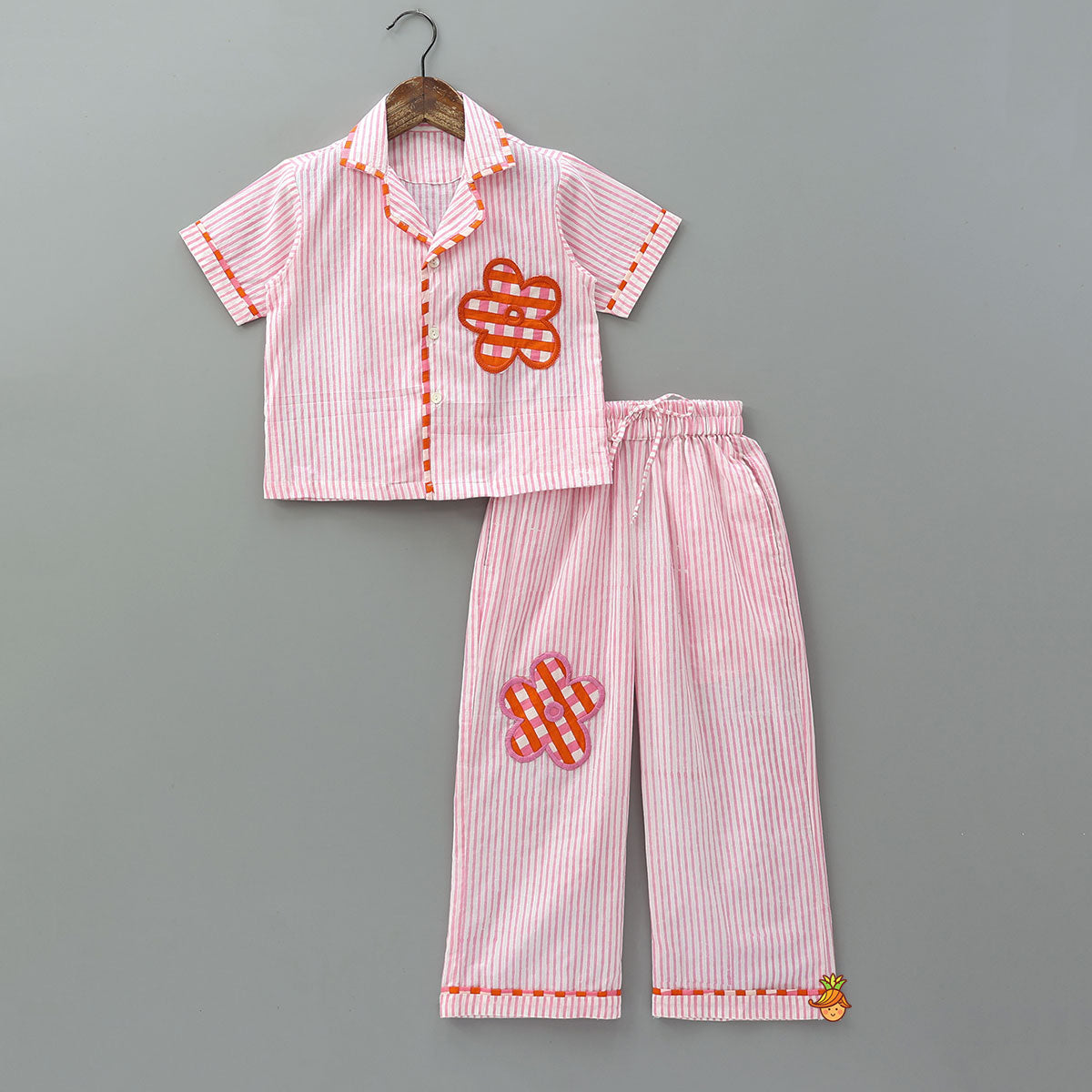 Striped Printed Floral Sleepwear