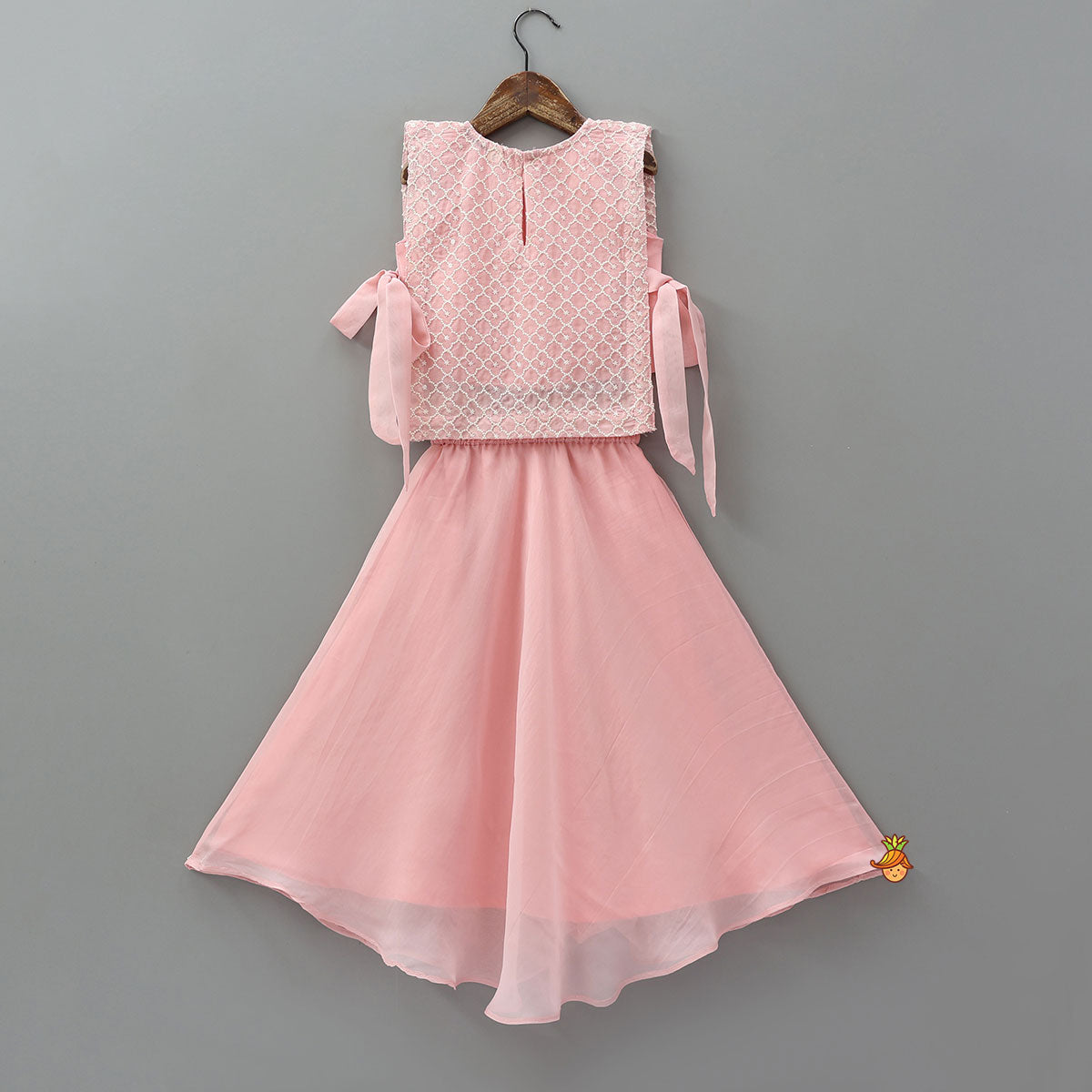Stylish Embroidered Top And Lehenga