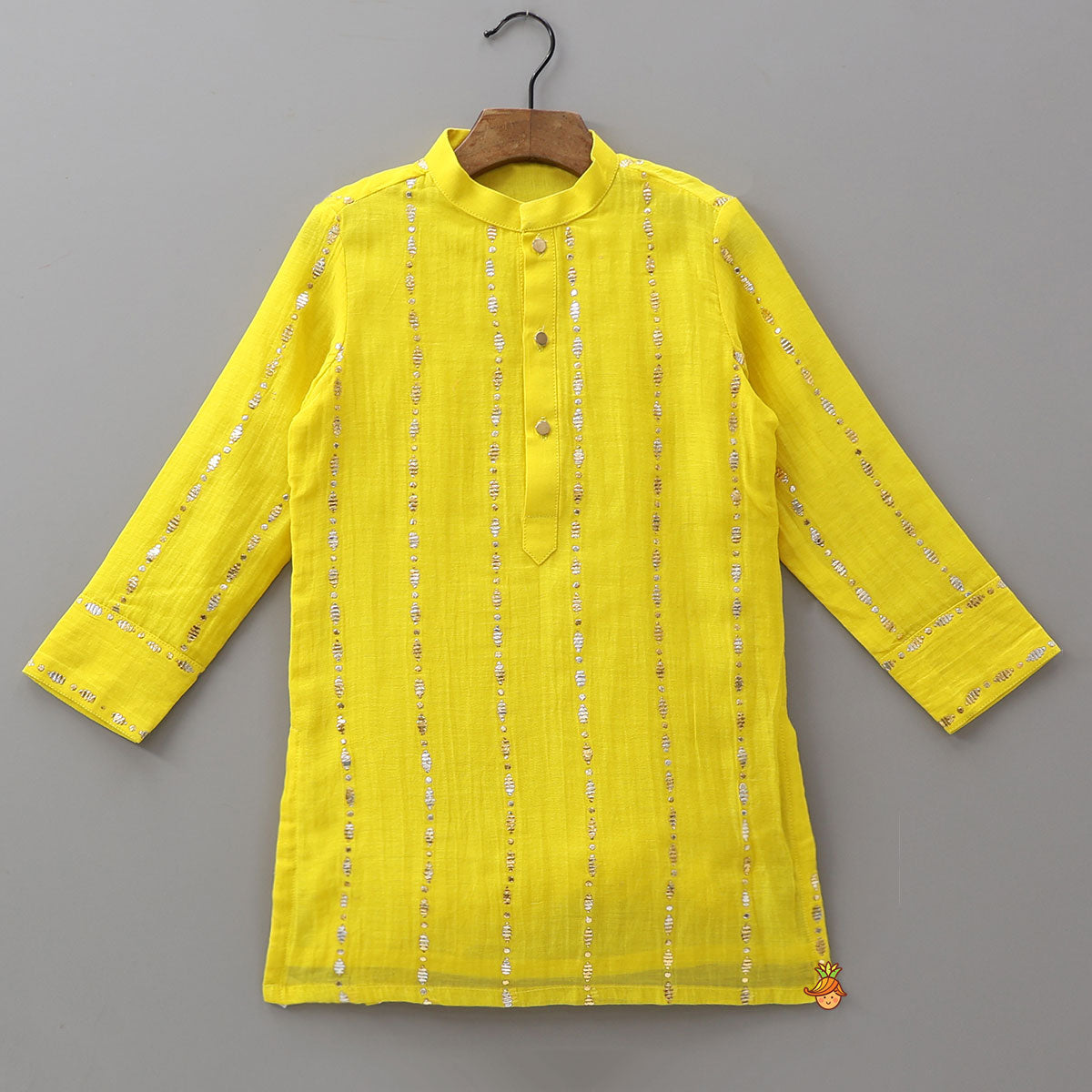 Front Placket Traditional Ethnic Kurta And Pyjama