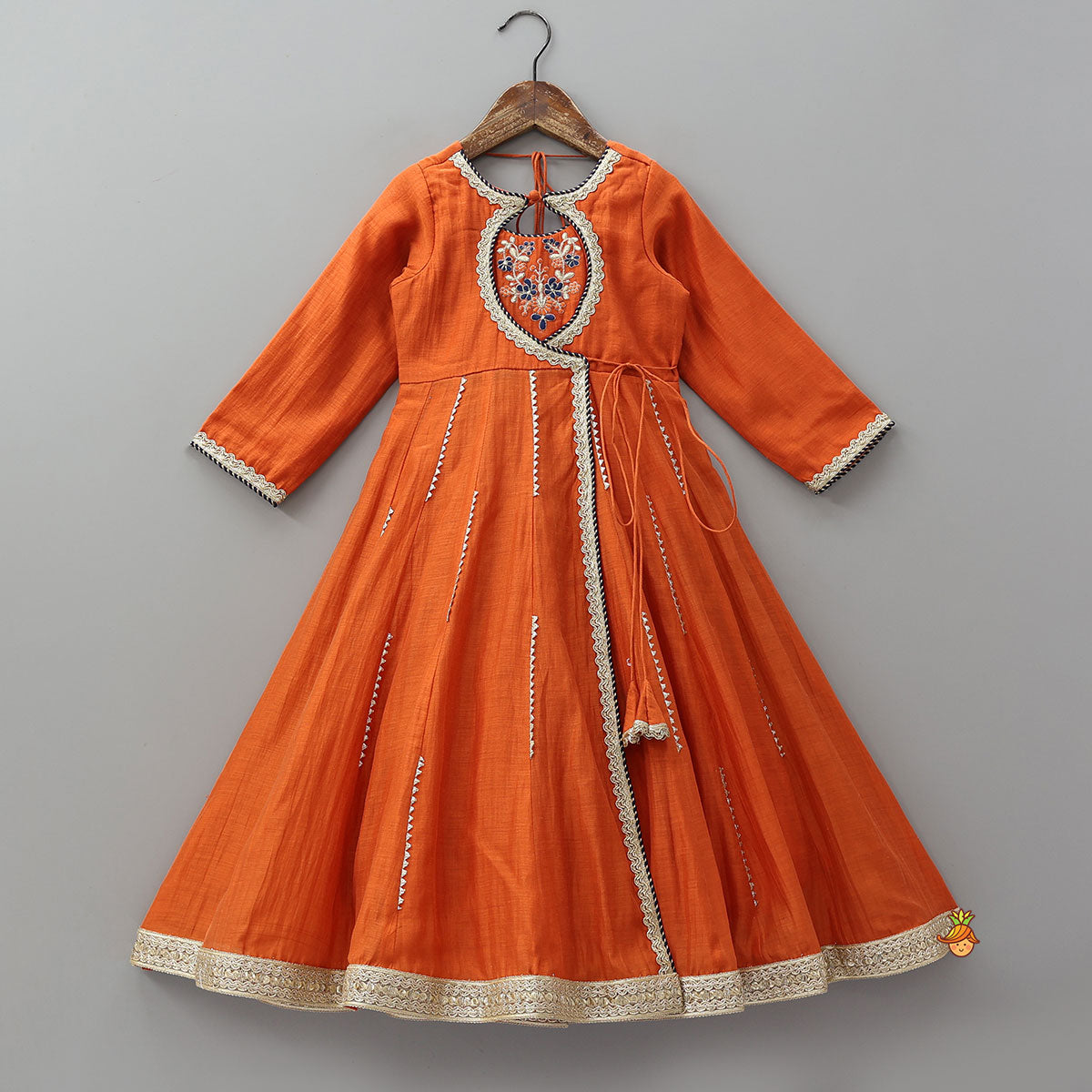 Classic Flap Anarkali With Dupatta And Potli Bag