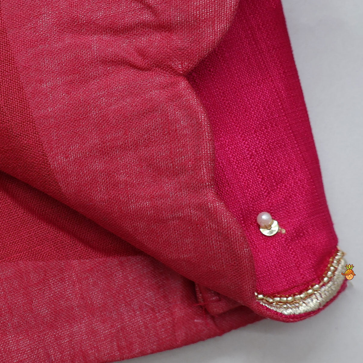 Scalloped Design Crop Top And Applique Work Lehenga With Dupatta