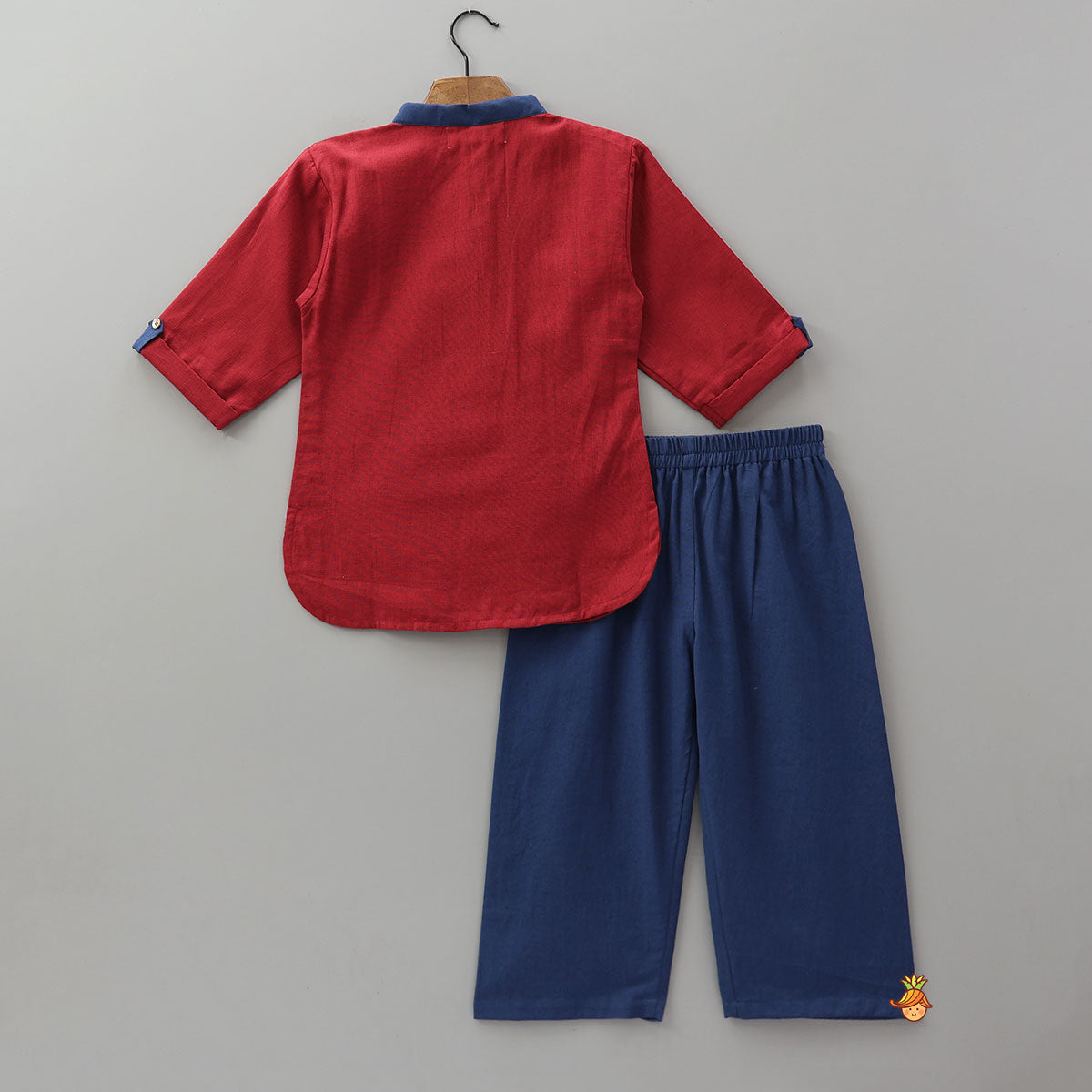 Gota Lace Work Front Placket Kurta And Pyjama