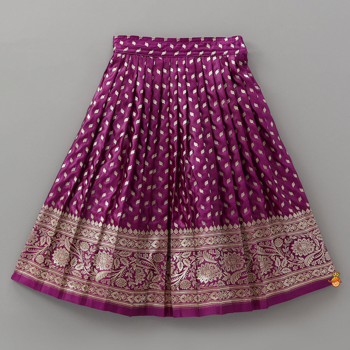 Stunning Embroidered Crop Top And Brocade Lehenga