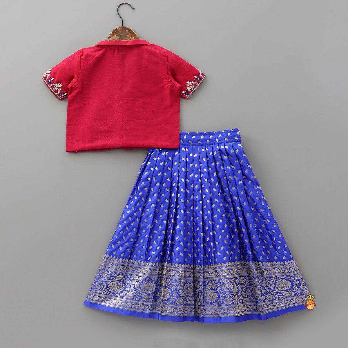 Gorgeous Embroidered Crop Top And Brocade Lehenga