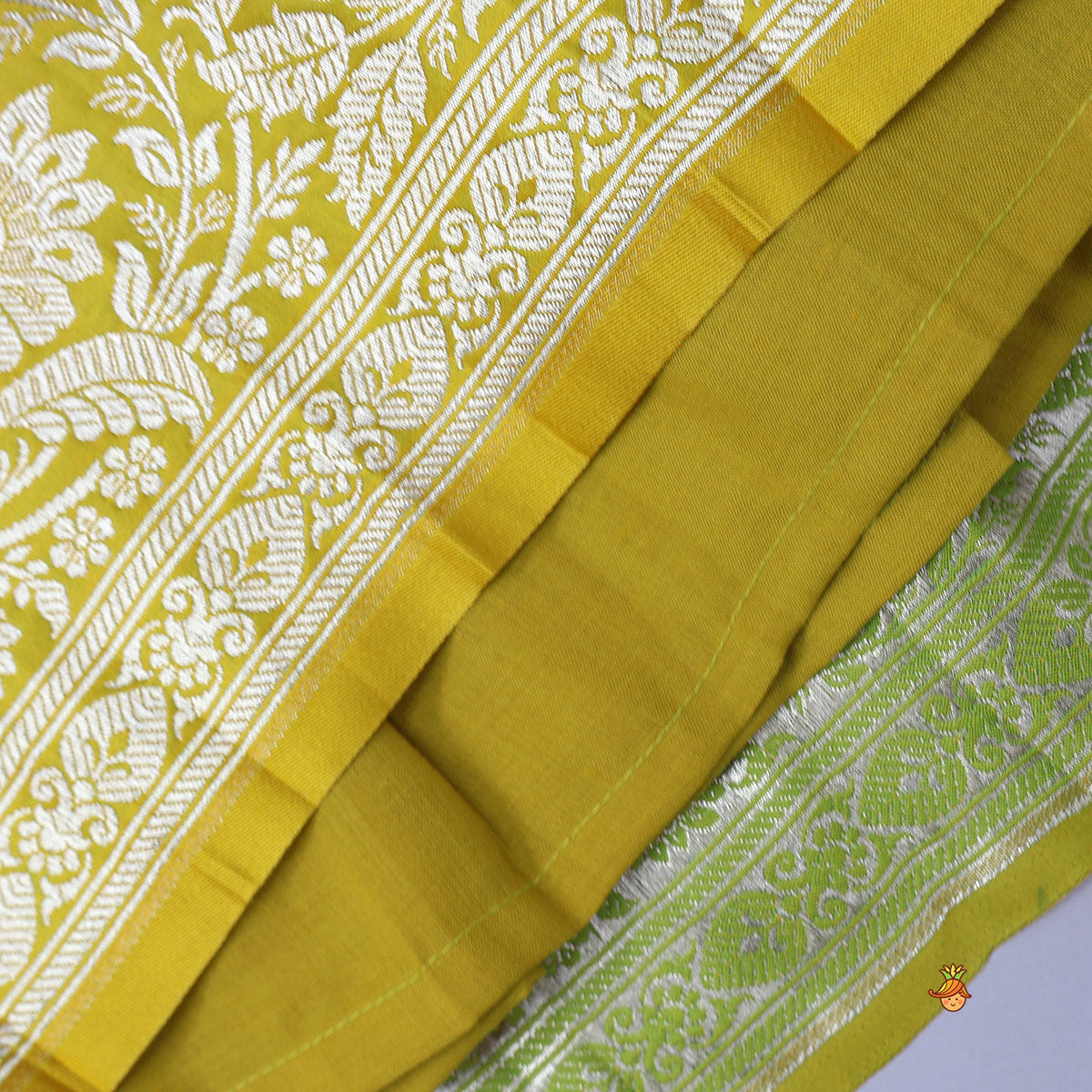 Embroidered Crop Top And Brocade Lehenga