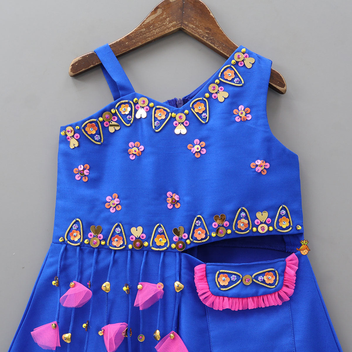 Mirror Work And Tassel-Enhanced Jumpsuit