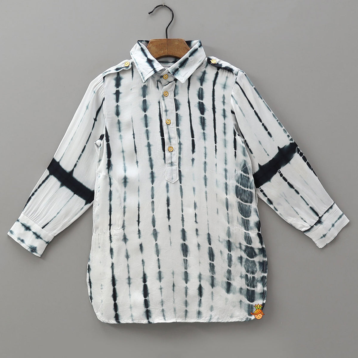 Tie Dye Shibori Printed Kurta And Pathani Style Pant