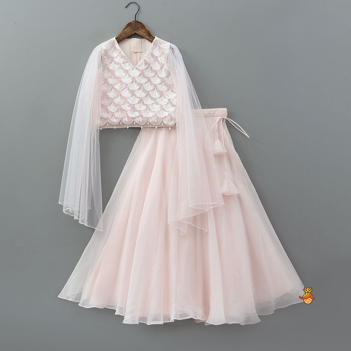 Heavy Sequin Embroidered Stylish Top And Lehenga