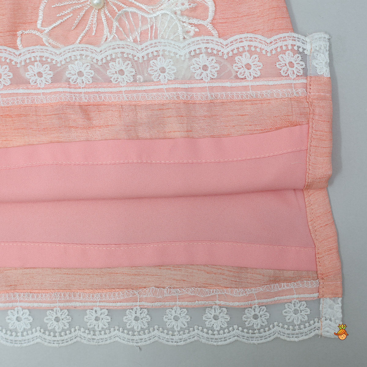 Elegant Floral Applique Kurti And Palazzo
