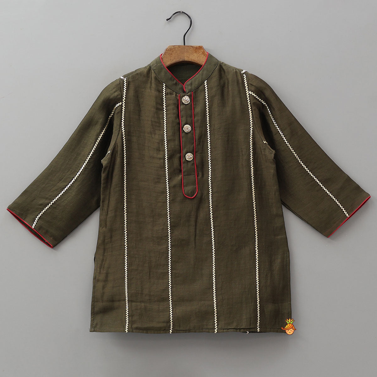 Elegant Lace Work Kurta And Pyjama