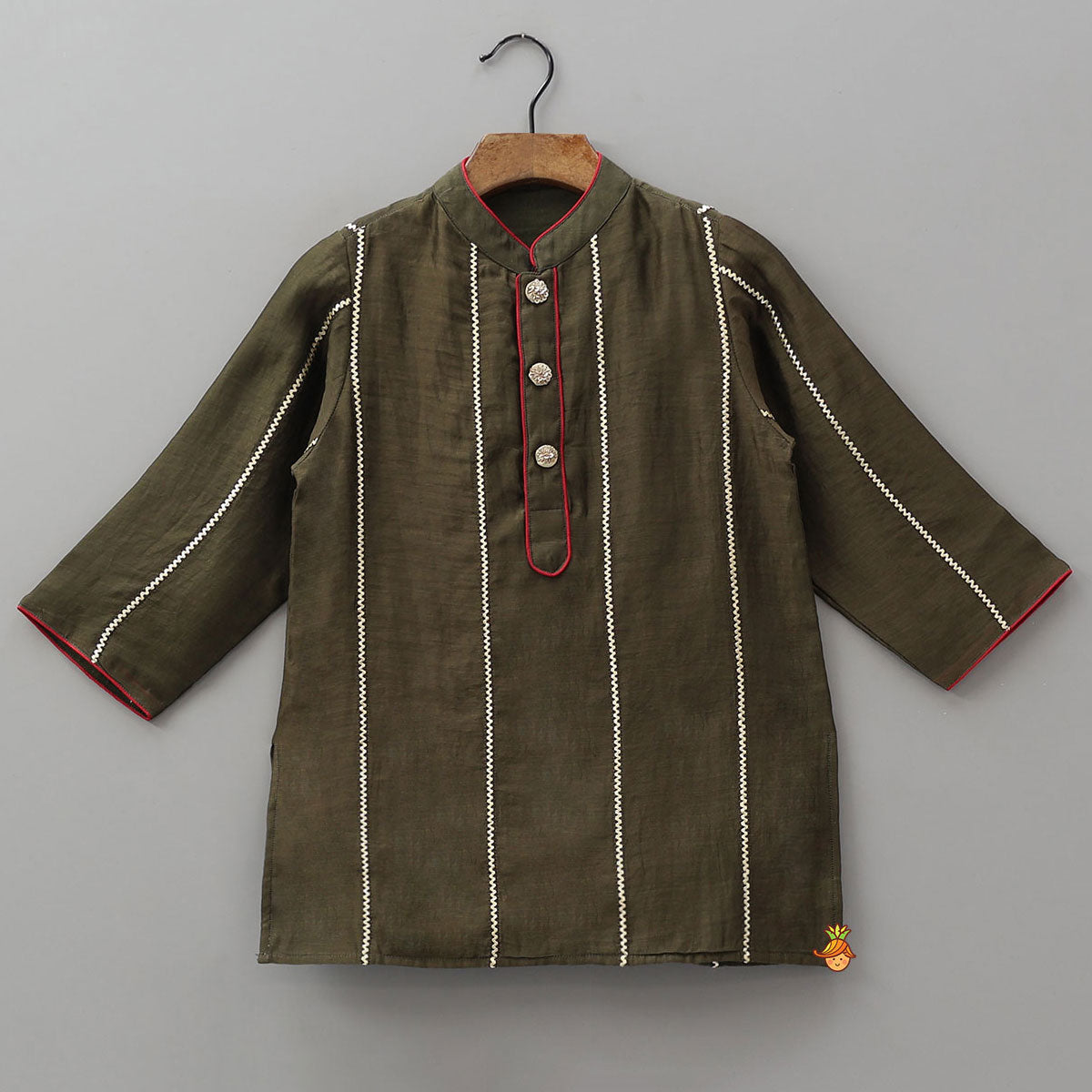 Elegant Lace Work Kurta And Pyjama