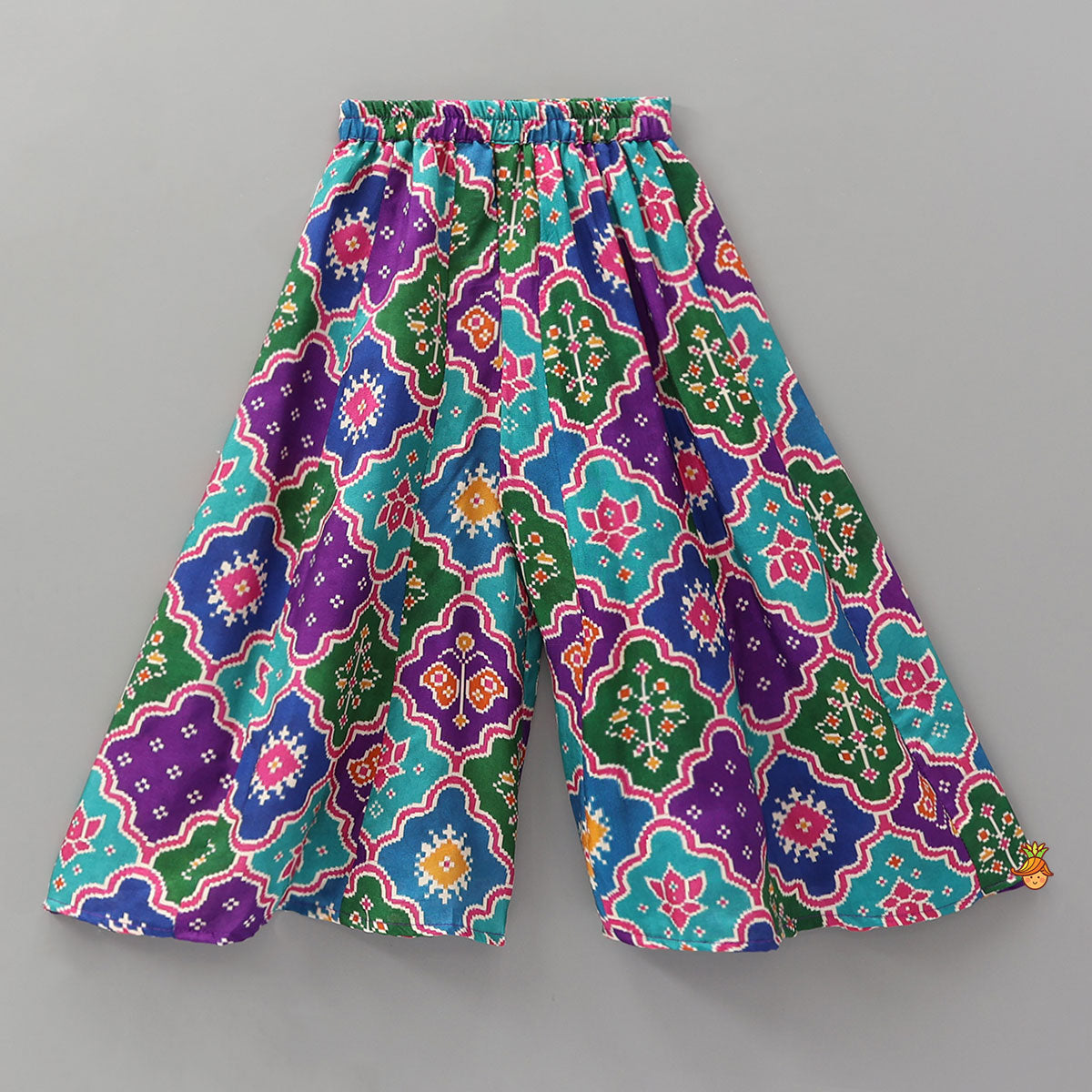 Heavily Embroidered Top And Palazzo With Potli Bag