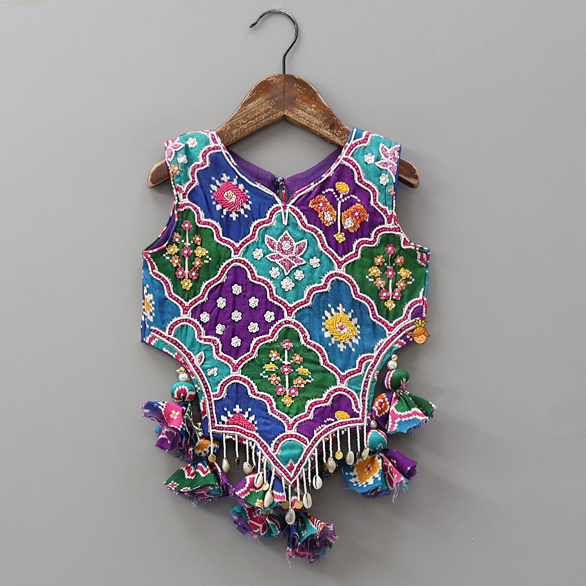 Heavily Embroidered Top And Palazzo