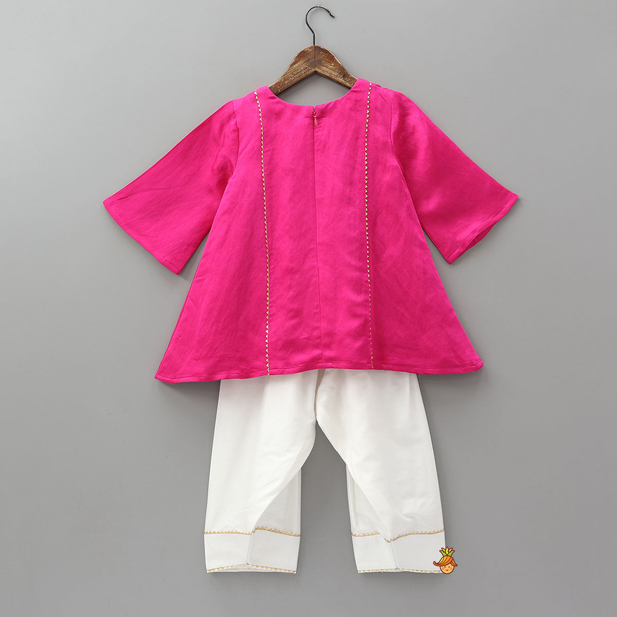 Stylish Bell Sleeve Kurti And Farshi Salwar