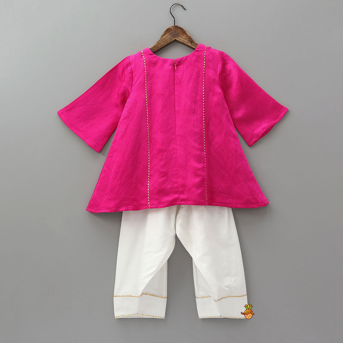 Stylish Bell Sleeve Kurti And Farshi Salwar