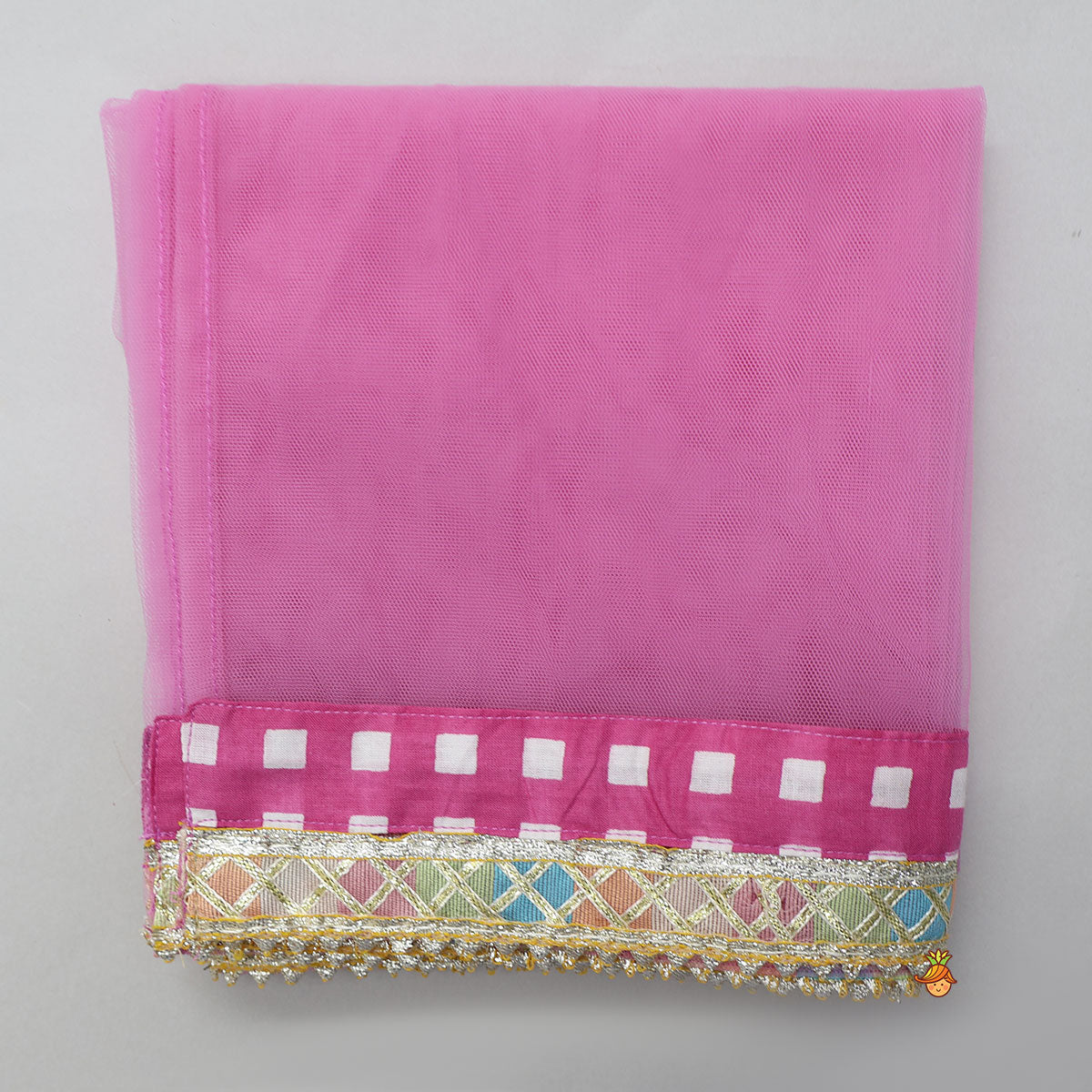 Checks Printed Bell Sleeve Kurti And Salwar With Dupatta