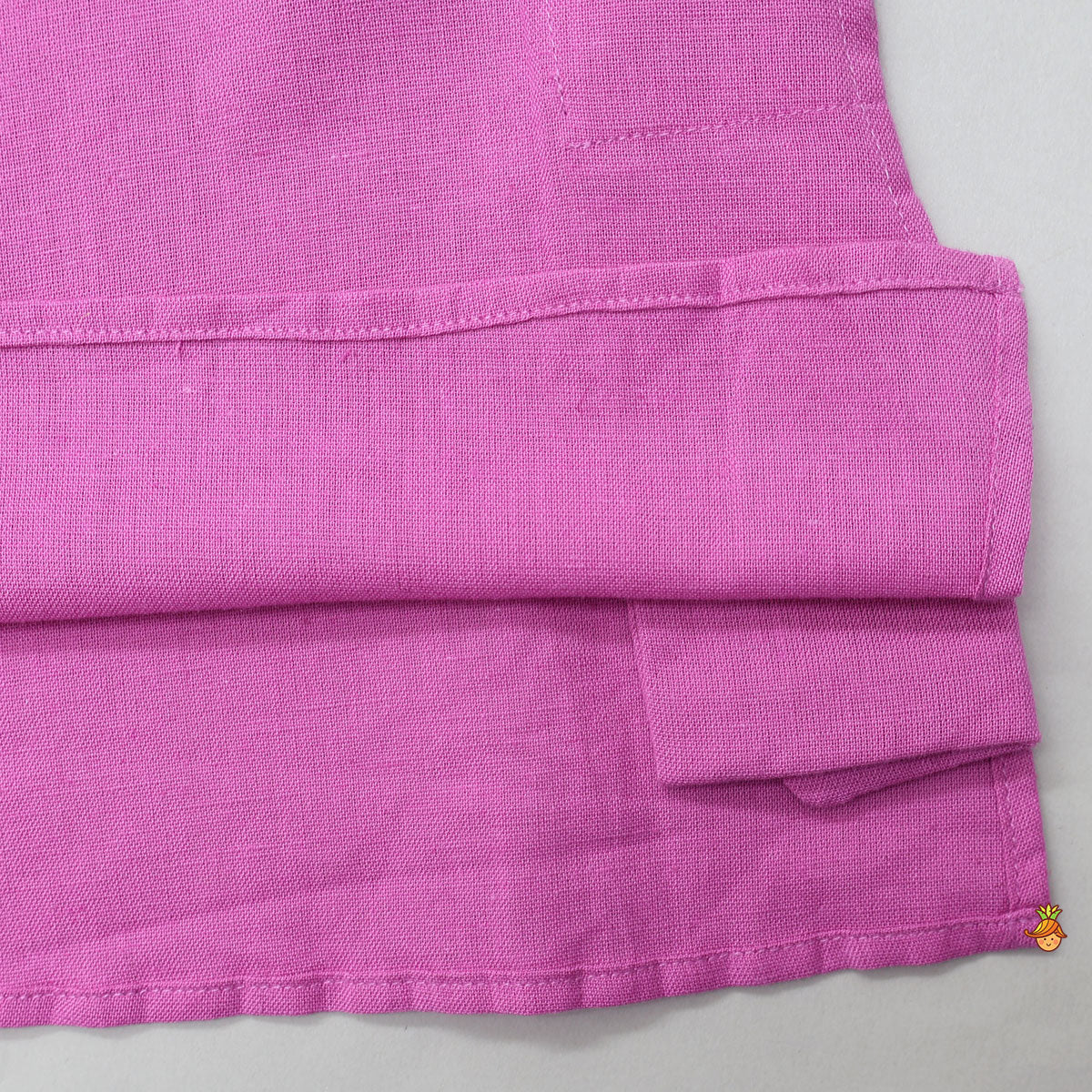 Colourful Lace Detail Kurta With Striped Dhoti
