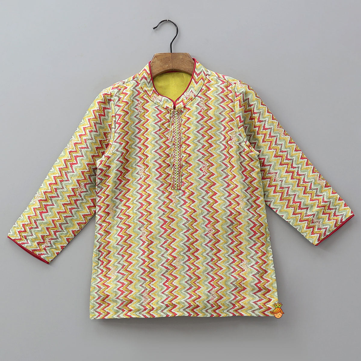 Chevron Printed Traditional Kurta And Pyjama
