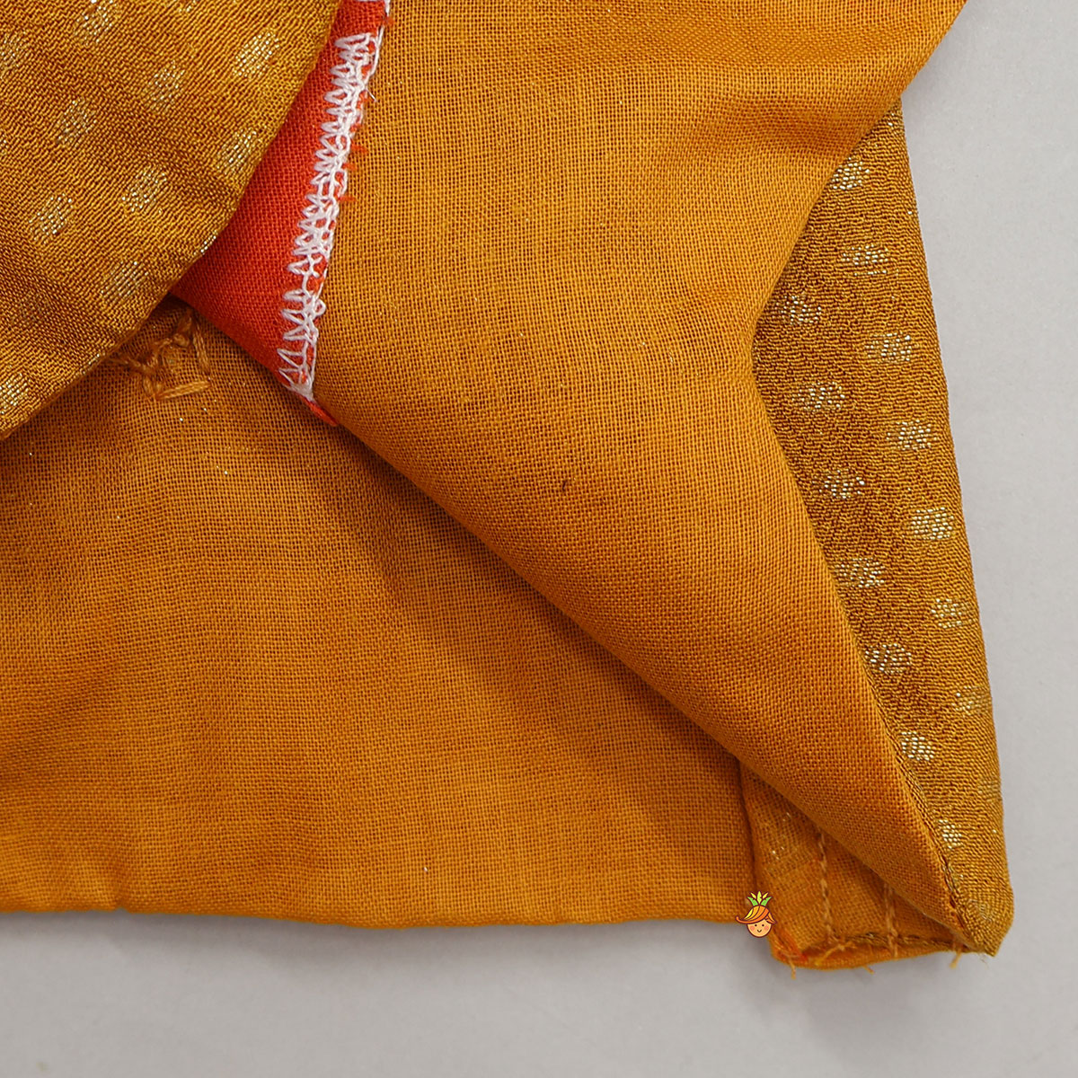 Hem Cut Crop Top And Contrasting Lehenga