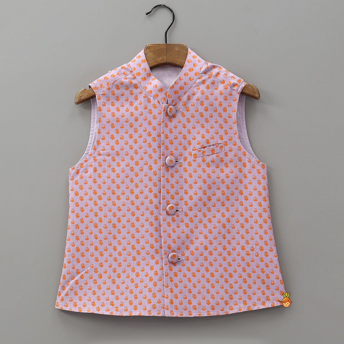 Printed Sleeveless Ethnic Jacket