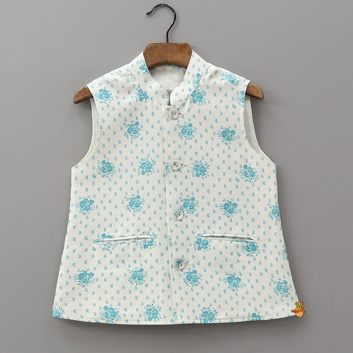 Dual Pocket Detailed Ethnic Jacket
