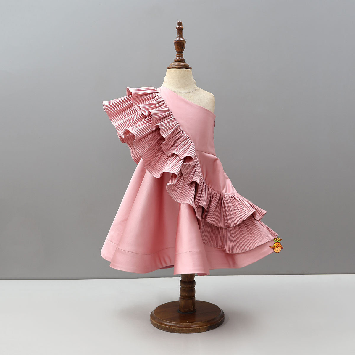 Statement Pleated Ruffle Dress