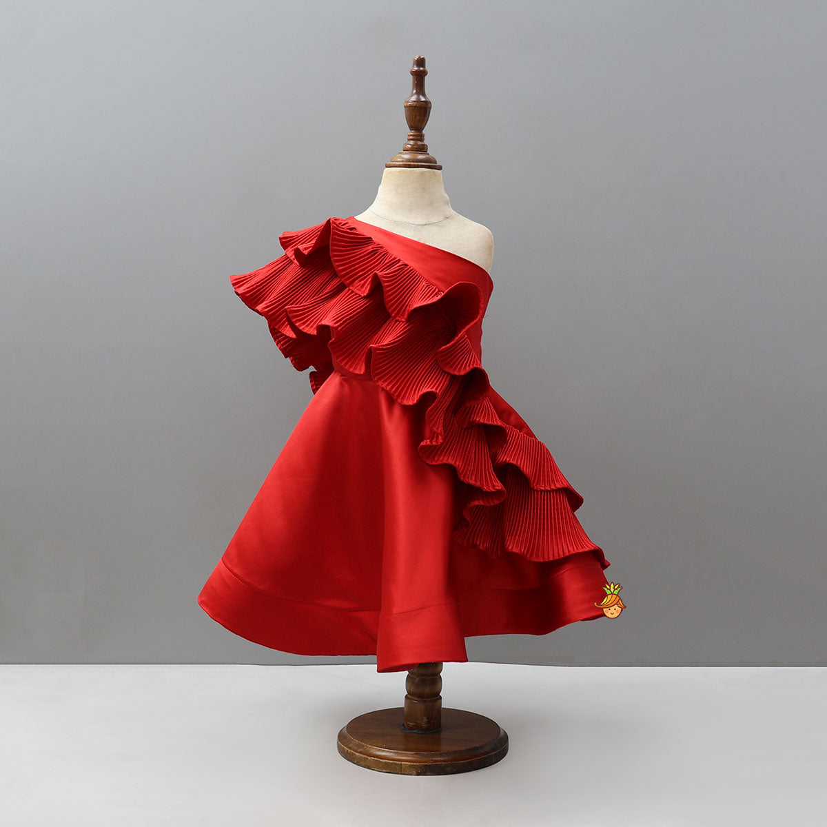 Stylish Pleated Ruffle Dress