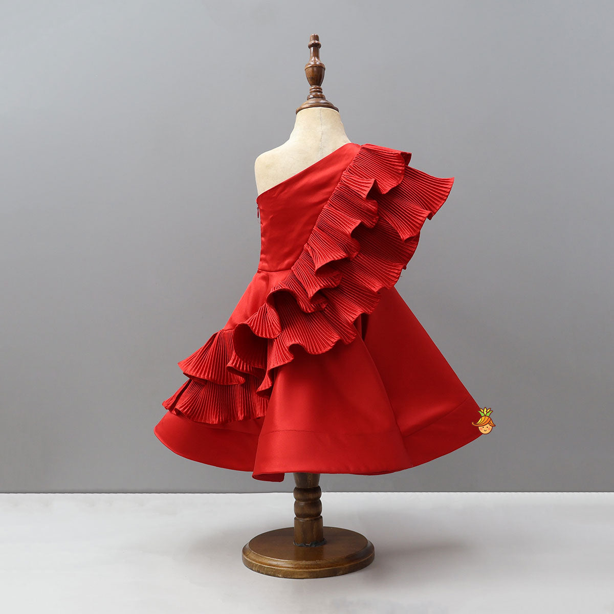 Stylish Pleated Ruffle Dress