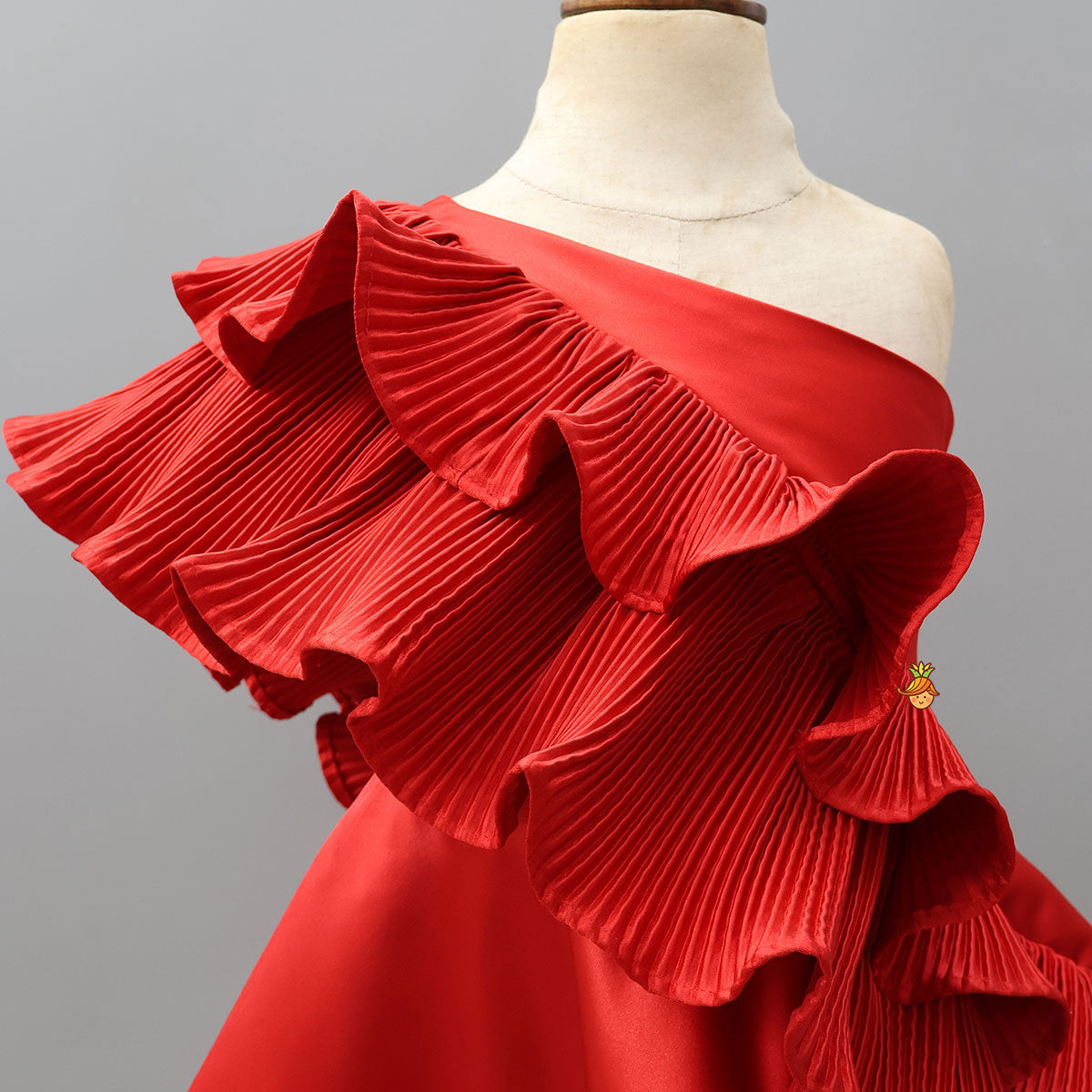 Stylish Pleated Ruffle Dress