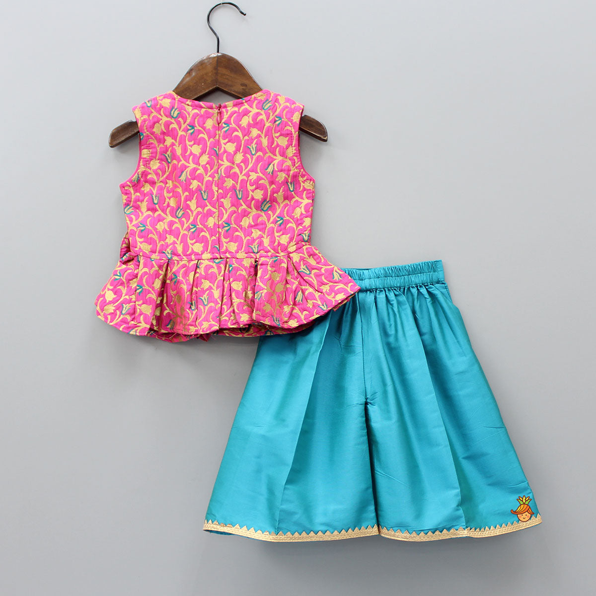 Vines And Floral Design Top With Palazzo