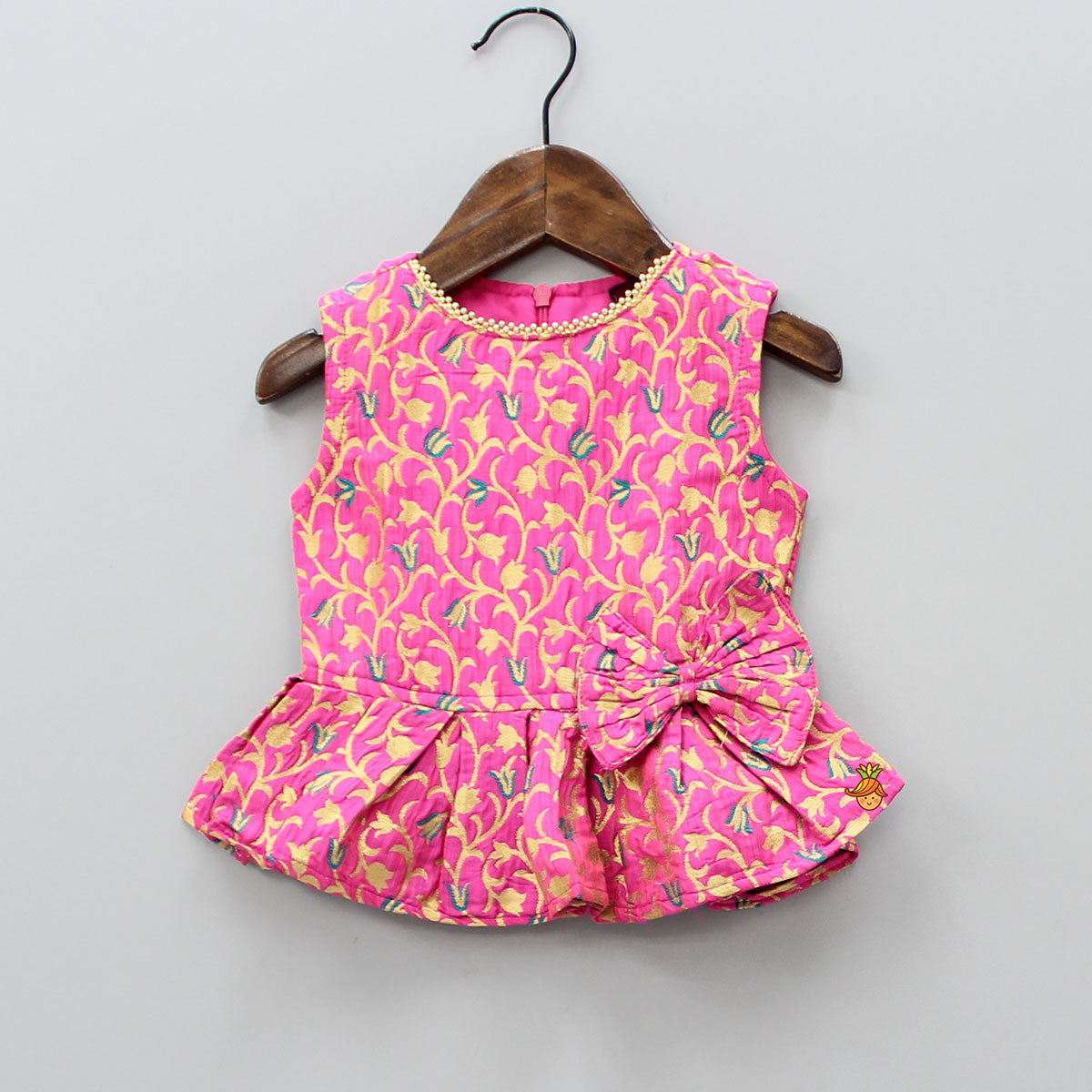 Vines And Floral Design Top With Palazzo