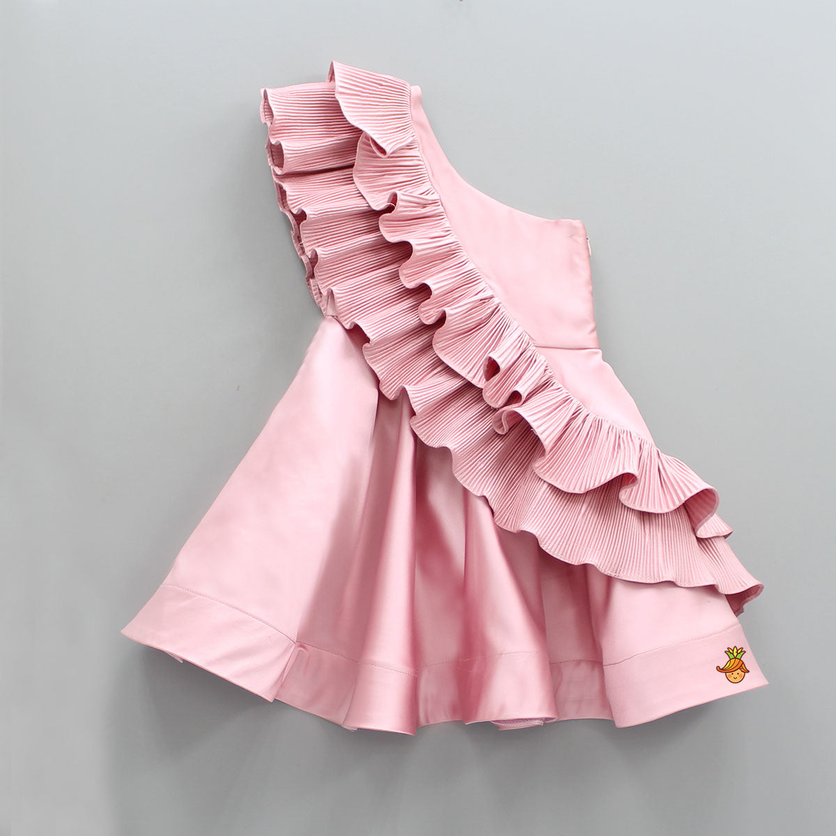 Statement Pleated Ruffled Dress