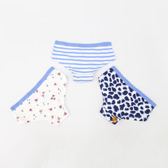 Floral And Stripped Underwear - Sets Of 3