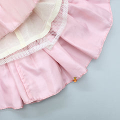Floral Pearl And Beaded Top With Frilled Ghagra And Dupatta