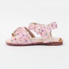 Pink Tweed Sandal