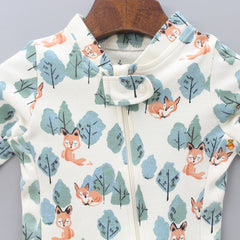 Organic Fox Print Bodysuit