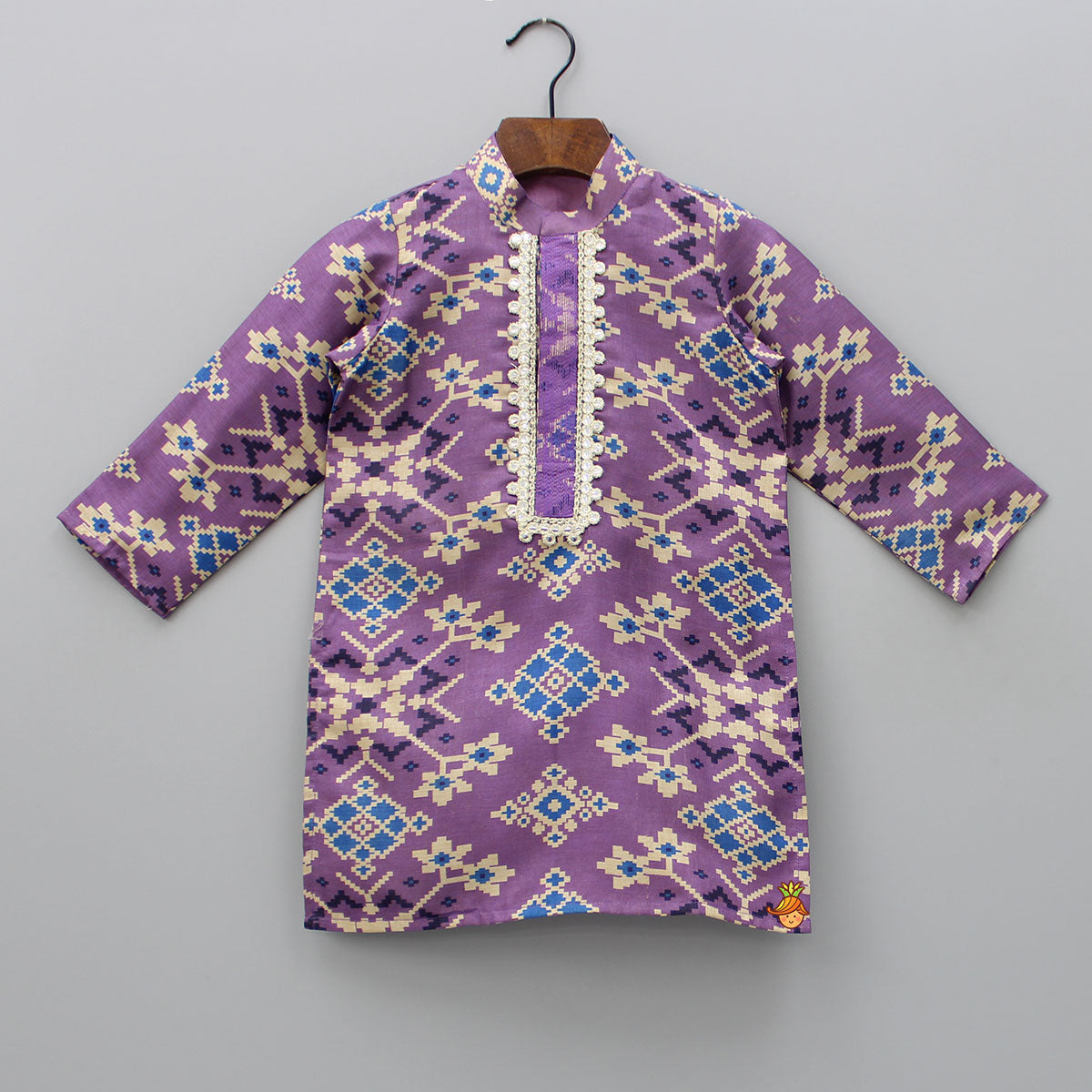 Pre Order: Patola Printed Purple Kurta