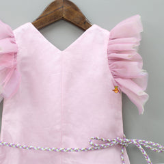 Pre Order: Frilly Sleeves Jumpsuit With Matching Braid Belt