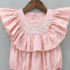 Pre Order: Organic Embroidered Frilly Bodysuit